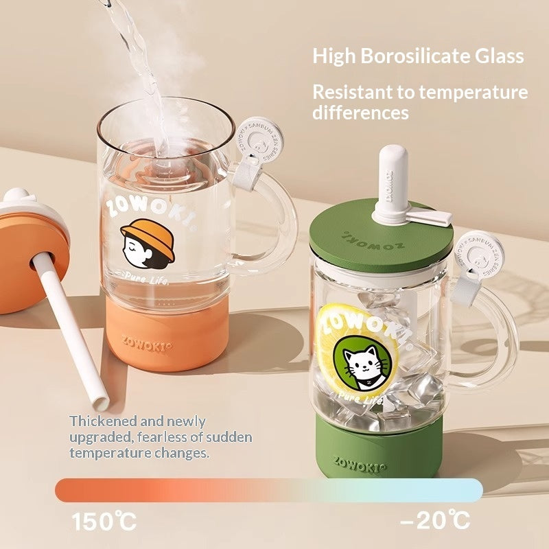 Large-capacity Straw Cup, Heat-resistant Cup For The Office